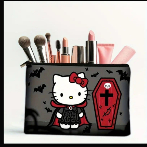 Sanrio Handbags - Hello Kitty Makeup Bag With Coffin & Bats